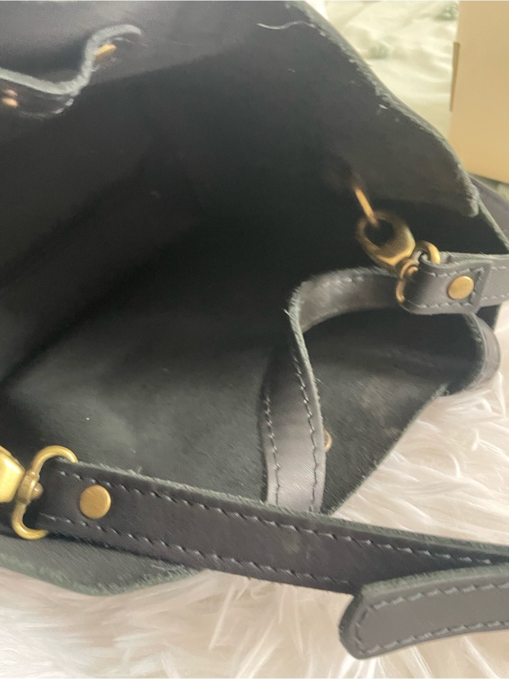 Portland Leather Black 'ALMOST PERFECT' MINI CROSSBODY - Picture 4 of 5